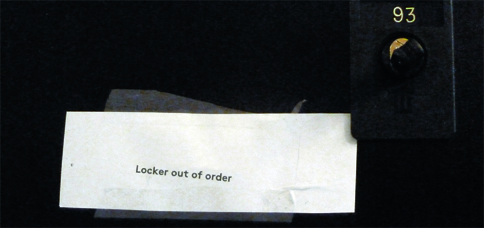 Locker outb of order